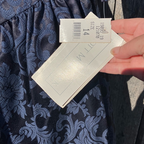 Vintage Jessica McClintock Blue Pattern Formal Dress - Picture 6 of 15